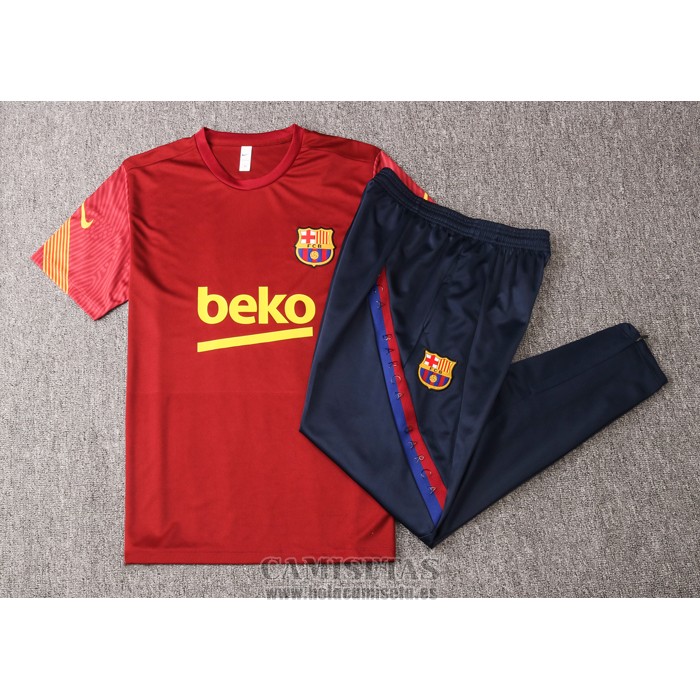 Chandal del Barcelona Manga Corta 2020-2021 Rojo